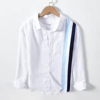 White/Blue Stripe