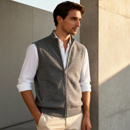Harrington Cashmere Zip Vest