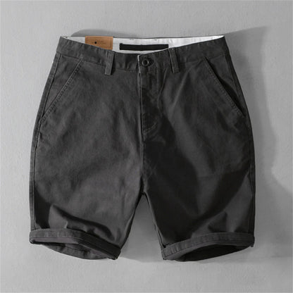 2025 Summer men's shorts Solid American Casual wear Simple and comfortable Cargo pants men Loose cotton trousers