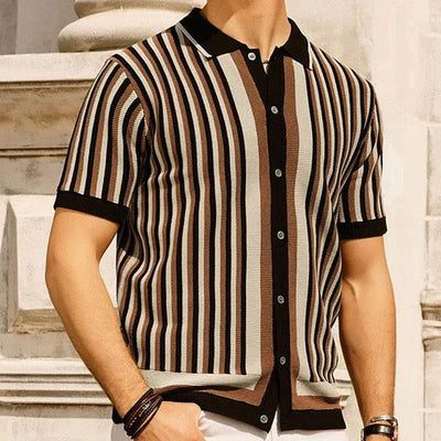 Amalfi Striped Polo Shirt - Charles Thomas
