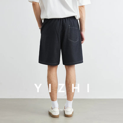2025 Summer New Men's Thin Wide Leg Shorts Fashion Loose Straight Brand Casual Shorts Large Size Men's Elastic Waist Shorts 4XL