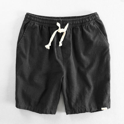 Men Summer Cotton Linen Shorts Japan Candy Color Beach Holiday Home Male Simple Casual Slim Fit Harajuku Soft Thin Shorts Pants