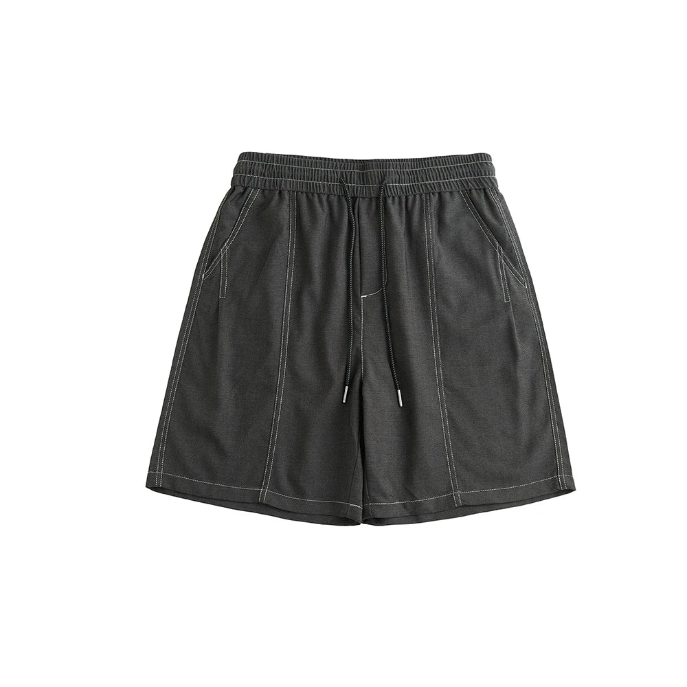 2025 Summer New Men's Thin Wide Leg Shorts Fashion Loose Straight Brand Casual Shorts Large Size Men's Elastic Waist Shorts 4XL
