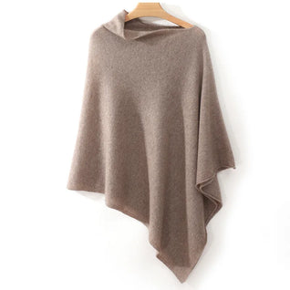 Autumn and Winter Unisex 100% Cashmere Loose Cape Solid Color Pullover Shawl Irregular Outer Outfit