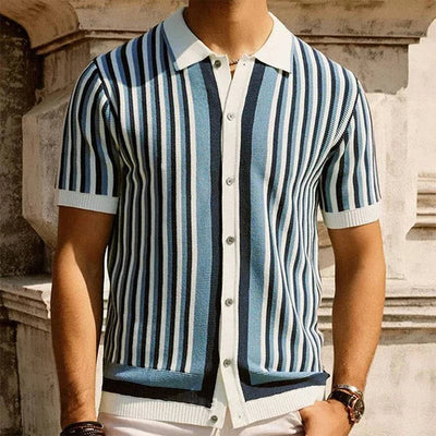 Amalfi Striped Polo Shirt - Charles Thomas