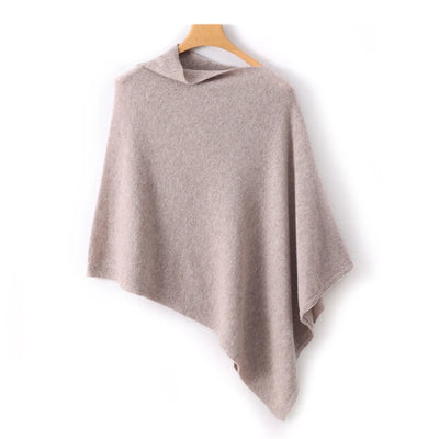 Autumn and Winter Unisex 100% Cashmere Loose Cape Solid Color Pullover Shawl Irregular Outer Outfit