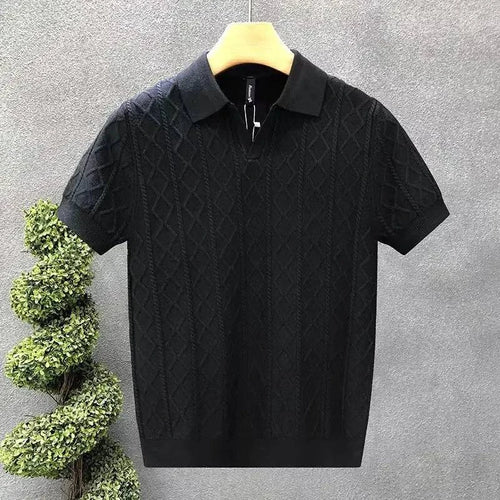 Blaise Diamond Knit Polo