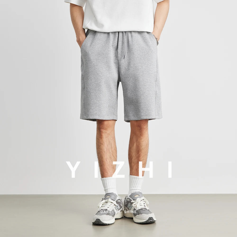 Men's Sports Pants Shorts 2025 Summer New Loose Straight Fitness Running Elastic Waist Solid Color Casual Pants Men's Clothing
