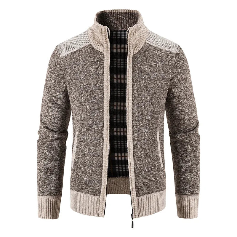 New Men Winter Cardigans Sweaters Casual Sweatercoats Jackets Male Stand-up Collar Outwear Cardigans Slim Fit Sweaters Size 3XL