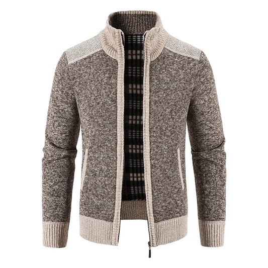 New Men Winter Cardigans Sweaters Casual Sweatercoats Jackets Male Stand-up Collar Outwear Cardigans Slim Fit Sweaters Size 3XL