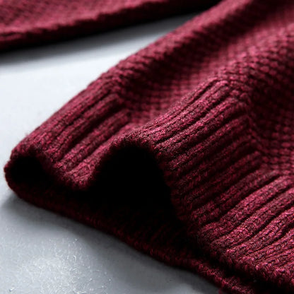 Icpans Striped Mens Clothing Cardigan Casual Formal Turn Collar Sweater Men Knitted Knit Wear