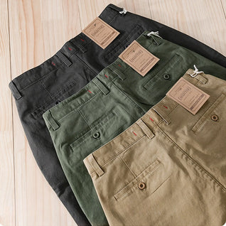 2025 Summer men's shorts Solid American Casual wear Simple and comfortable Cargo pants men Loose cotton trousers