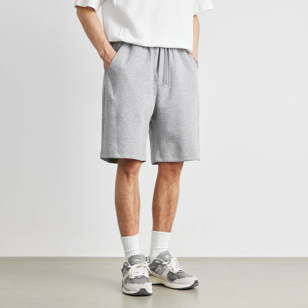 Men's Sports Pants Shorts 2025 Summer New Loose Straight Fitness Running Elastic Waist Solid Color Casual Pants Men's Clothing