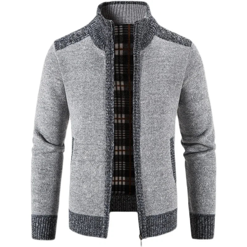 New Men Winter Cardigans Sweaters Casual Sweatercoats Jackets Male Stand-up Collar Outwear Cardigans Slim Fit Sweaters Size 3XL