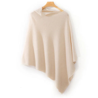 Autumn and Winter Unisex 100% Cashmere Loose Cape Solid Color Pullover Shawl Irregular Outer Outfit