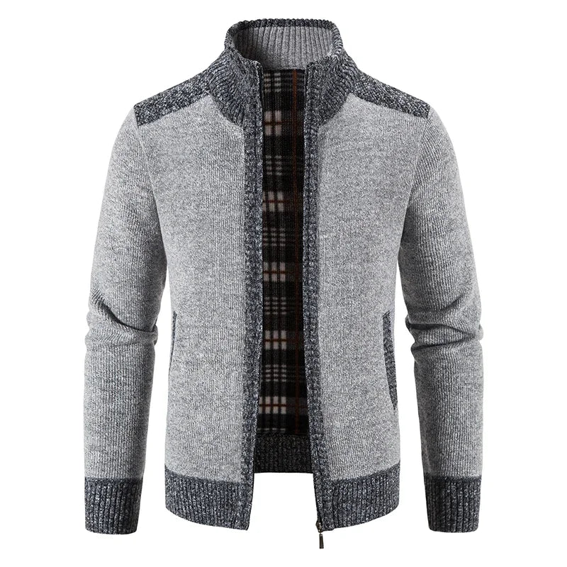 New Men Winter Cardigans Sweaters Casual Sweatercoats Jackets Male Stand-up Collar Outwear Cardigans Slim Fit Sweaters Size 3XL