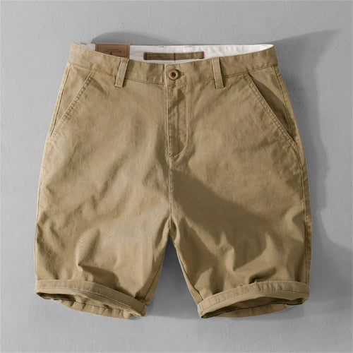 2025 Summer men's shorts Solid American Casual wear Simple and comfortable Cargo pants men Loose cotton trousers