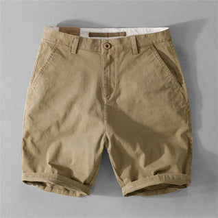 2025 Summer men's shorts Solid American Casual wear Simple and comfortable Cargo pants men Loose cotton trousers