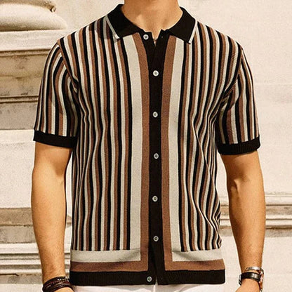Amalfi Striped Polo Shirt - Charles Thomas