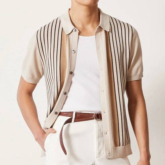 Amalfi Striped Polo Shirt - Charles Thomas