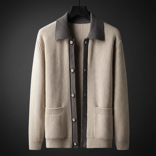 Kingsford Wool-Collar Cardigan