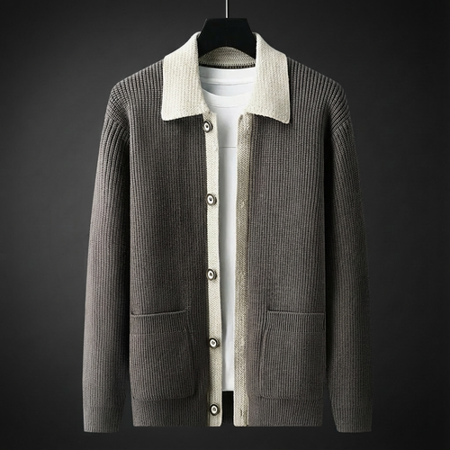 Kingsford Wool-Collar Cardigan